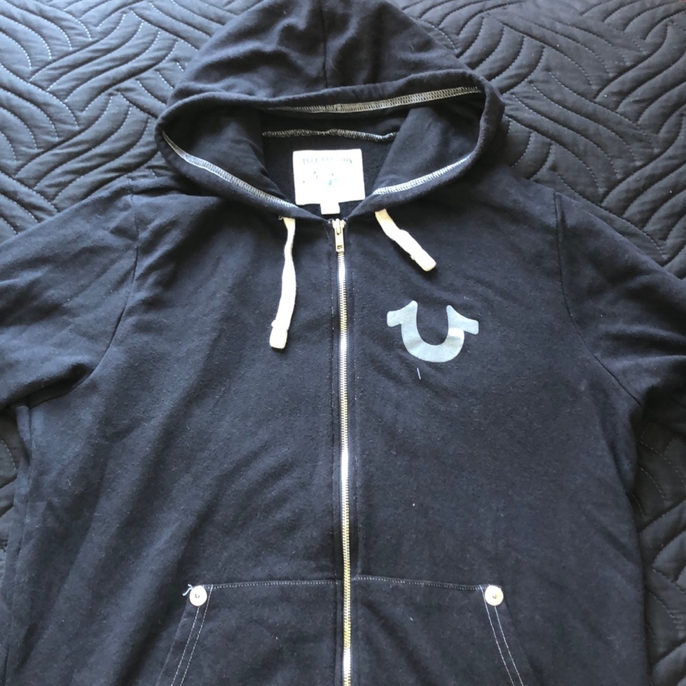 Men’s true religion hoodie zip up